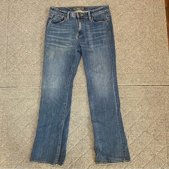 Old Navy Just Below Waist Curvy Boot Cut Stretch Denim Jeans Womens Size 12 Y2K - Picture 1 of 9
